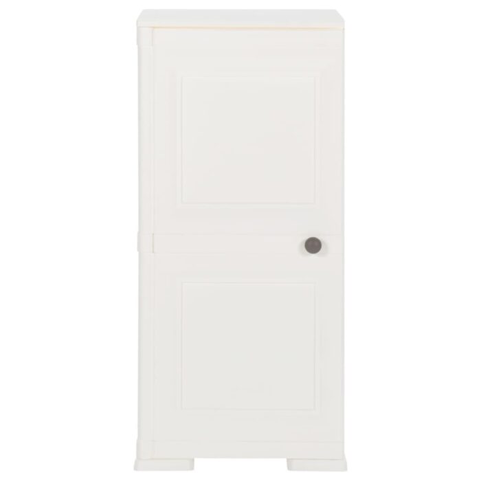 Armoire plastique 40x43x85,5 cm design de bois blanc angora – Image 2