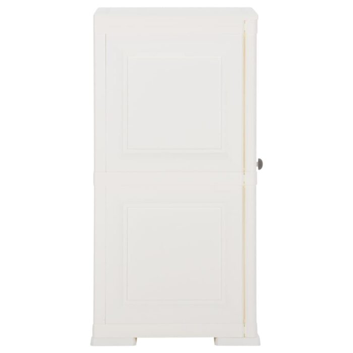 Armoire plastique 40x43x85,5 cm design de bois blanc angora – Image 3
