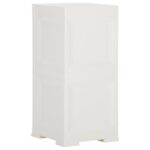 Armoire plastique 40x43x85,5 cm design de bois blanc angora – Image 4
