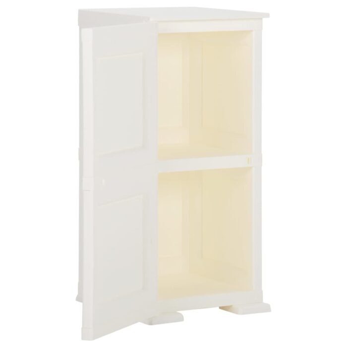 Armoire plastique 40x43x85,5 cm design de bois blanc angora – Image 5