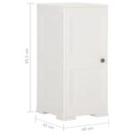 Armoire plastique 40x43x85,5 cm design de bois blanc angora – Image 7