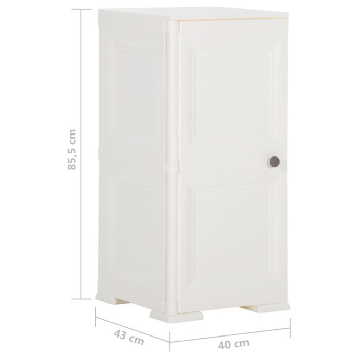 Armoire plastique 40x43x85,5 cm design de bois blanc angora – Image 7