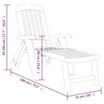 Chaise longue pliable Polypropylène Vert – Image 5