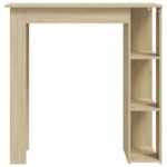 Table de bar avec étagère Chêne sonoma Bois d'ingénierie – Image 3