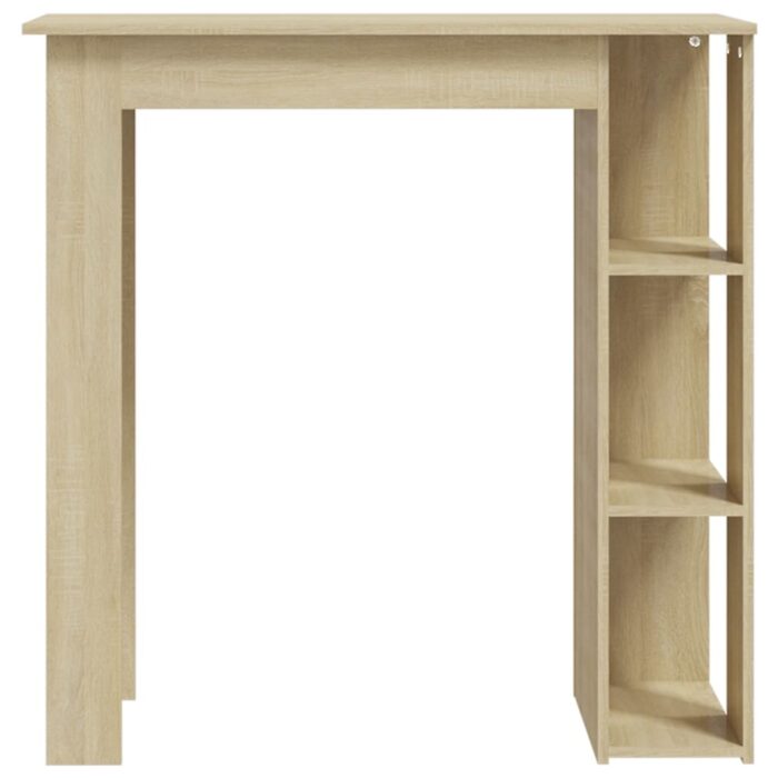 Table de bar avec étagère Chêne sonoma Bois d'ingénierie – Image 3