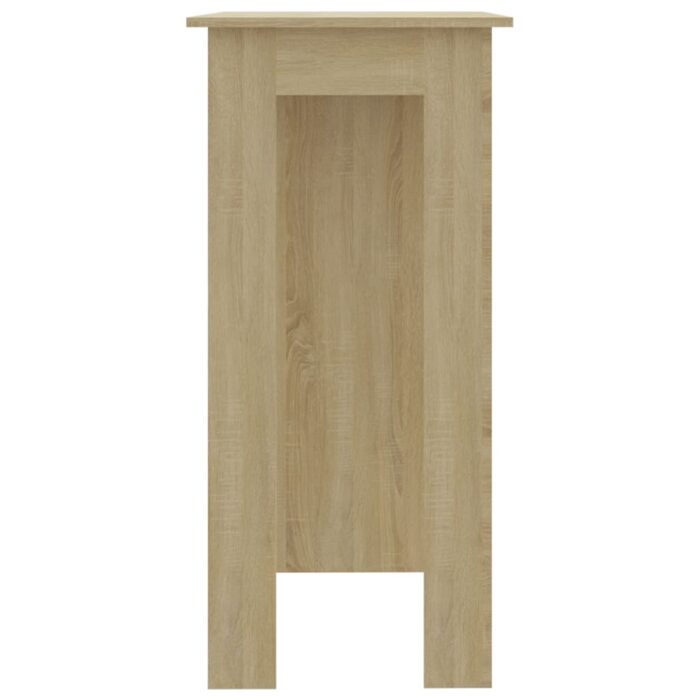 Table de bar avec étagère Chêne sonoma Bois d'ingénierie – Image 4