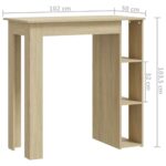 Table de bar avec étagère Chêne sonoma Bois d'ingénierie – Image 5