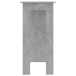 Table de bar avec étagère Gris béton Bois d'ingénierie – Image 4