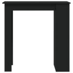 Table de bar et rangement Noir 102x50x103,5cm Bois d'ingénierie – Image 3