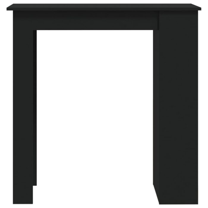 Table de bar et rangement Noir 102x50x103,5cm Bois d'ingénierie – Image 3