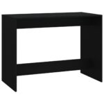 Ensemble à manger 3 pcs Noir Bois d'ingénierie – Image 3