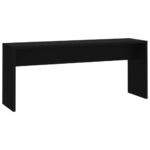 Ensemble à manger 3 pcs Noir Bois d'ingénierie – Image 6