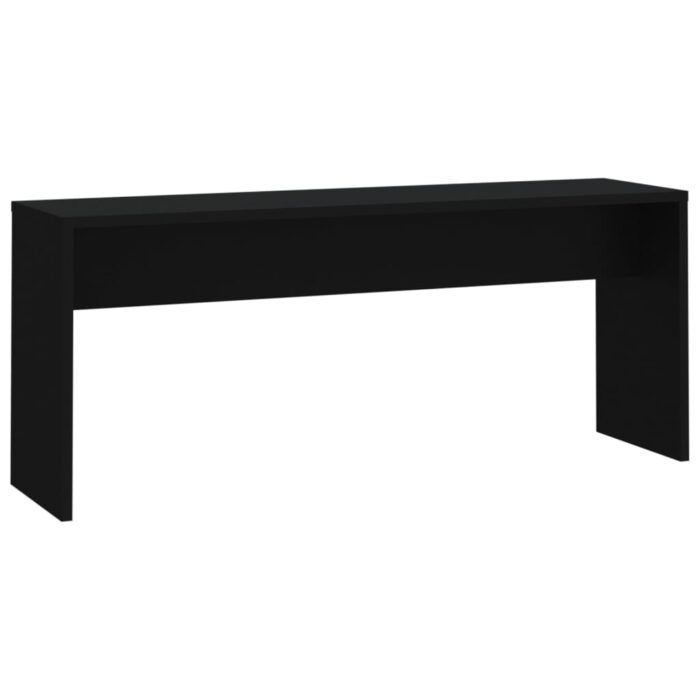 Ensemble à manger 3 pcs Noir Bois d'ingénierie – Image 6