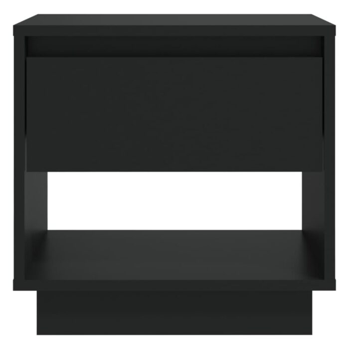 Table de chevet Noir 45x34x44 cm bois d'ingénierie – Image 2