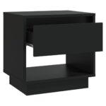 Table de chevet Noir 45x34x44 cm bois d'ingénierie – Image 3