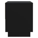 Table de chevet Noir 45x34x44 cm bois d'ingénierie – Image 4