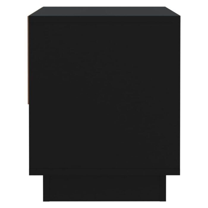Table de chevet Noir 45x34x44 cm bois d'ingénierie – Image 4