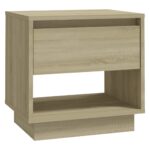 Tables de chevet 2 pcs Chêne sonoma 45x34x44 cm Bois ingénierie – Image 3