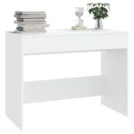 Bureau Blanc 101x50x76,5 cm Aggloméré – Image 2