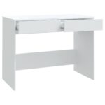 Bureau Blanc 101x50x76,5 cm Aggloméré – Image 5