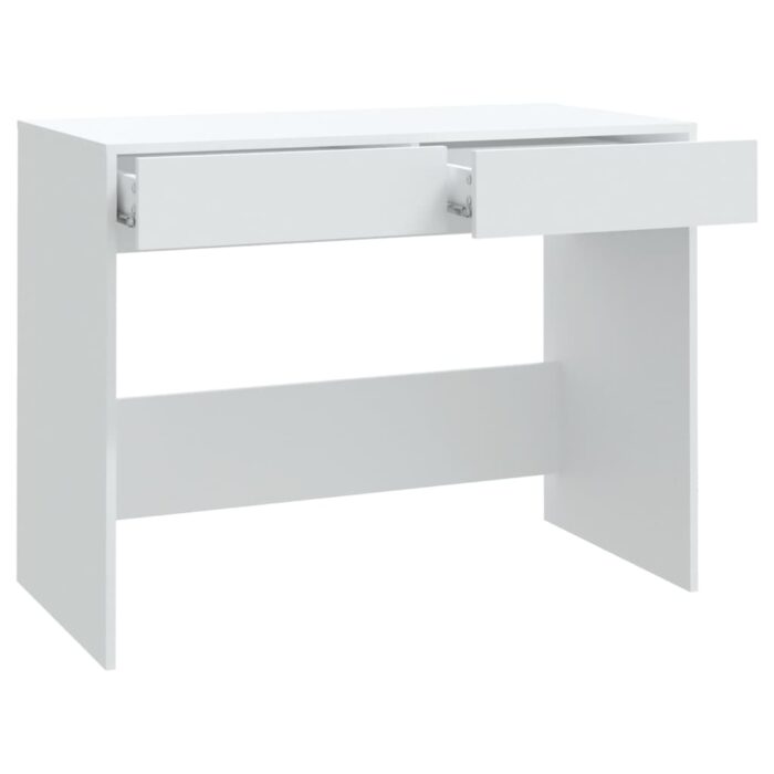 Bureau Blanc 101x50x76,5 cm Aggloméré – Image 5