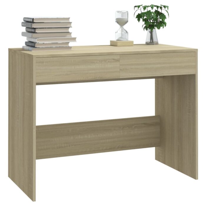 Bureau Chêne sonoma 101x50x76,5 cm Bois d'ingénierie – Image 2