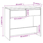 Table console chêne sonoma 89x41x76,5 cm bois d'ingénierie – Image 6