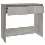 Table console gris béton 89x41x76,5 cm bois d'ingénierie – Image 5