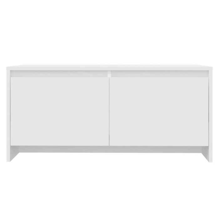 Table basse blanc 90x50x41,5 cm bois d'ingénierie – Image 3