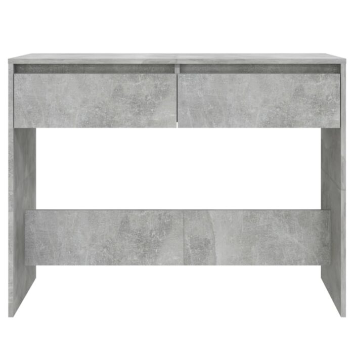 Table console gris béton 100x35x76,5 cm bois d'ingénierie – Image 3
