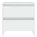 Tables de chevet 2 pcs blanc 45x34,5x44,5 cm bois d’ingénierie – Image 4