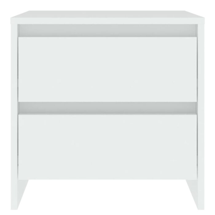 Tables de chevet 2 pcs blanc 45x34,5x44,5 cm bois d’ingénierie – Image 4