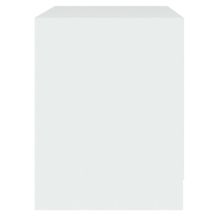 Tables de chevet 2 pcs blanc 45x34,5x44,5 cm bois d’ingénierie – Image 6