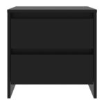 Table de chevet noir 45x34,5x44,5 cm bois d’ingénierie – Image 3