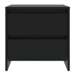 Tables de chevet 2 pcs noir 45x34,5x44,5 cm bois d'ingénierie – Image 4