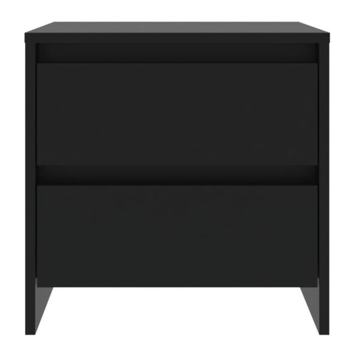 Tables de chevet 2 pcs noir 45x34,5x44,5 cm bois d'ingénierie – Image 4