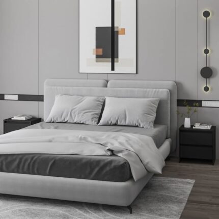 Tables de chevet 2 pcs noir 45x34,5x44,5 cm bois d'ingénierie