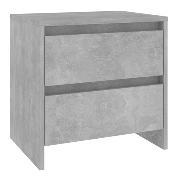 Tables de chevet 2pcs gris béton 45x34,5x44,5cm bois ingénierie – Image 3