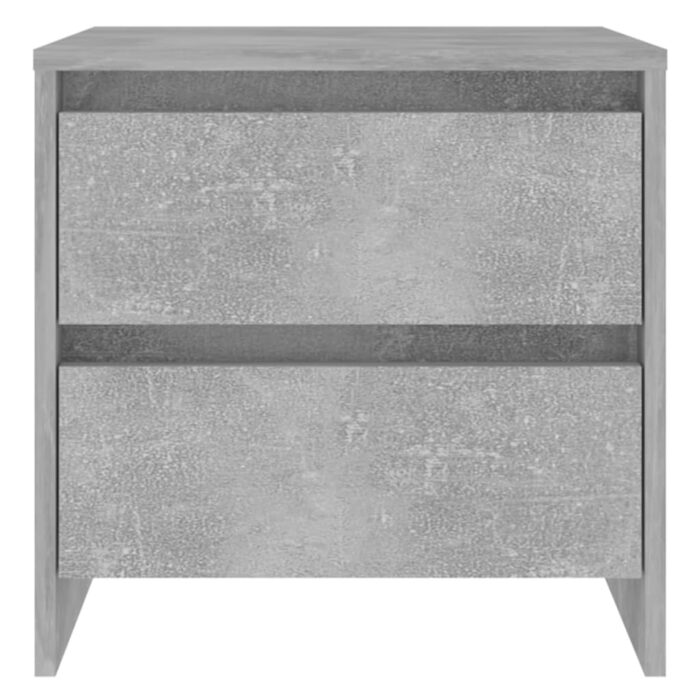 Tables de chevet 2pcs gris béton 45x34,5x44,5cm bois ingénierie – Image 4