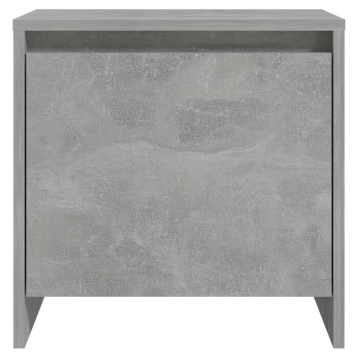 Table de chevet gris béton 45x34x44,5 cm bois d'ingénierie – Image 2