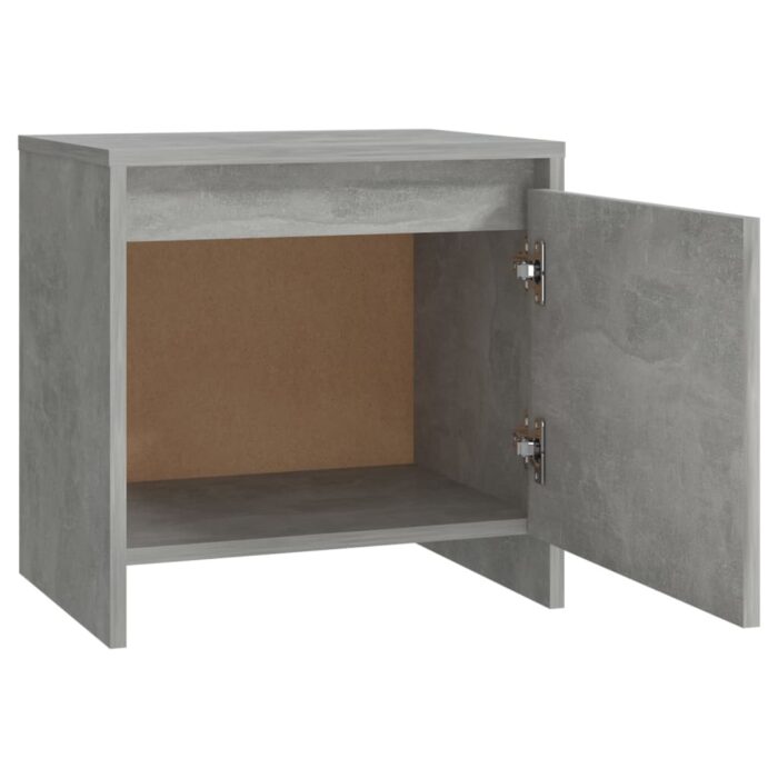 Table de chevet gris béton 45x34x44,5 cm bois d'ingénierie – Image 3