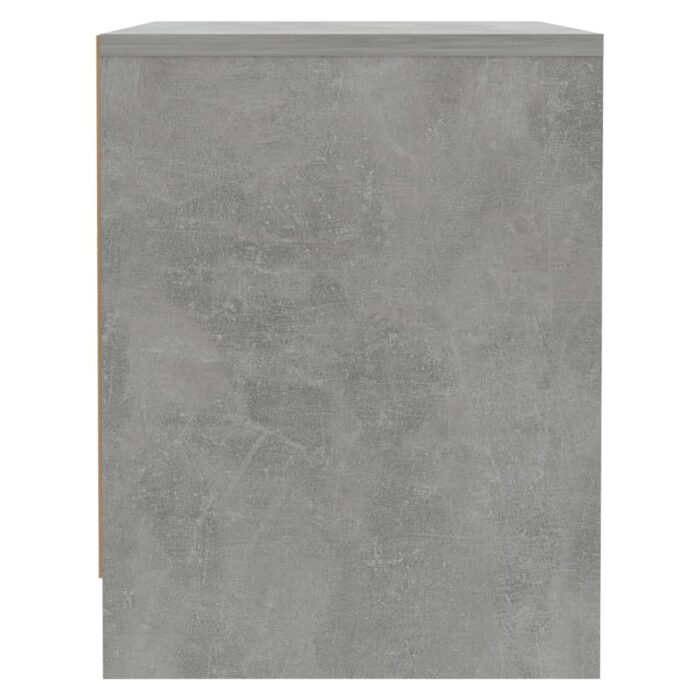 Table de chevet gris béton 45x34x44,5 cm bois d'ingénierie – Image 4