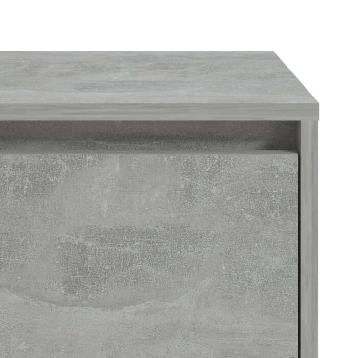 Table de chevet gris béton 45x34x44,5 cm bois d'ingénierie – Image 5