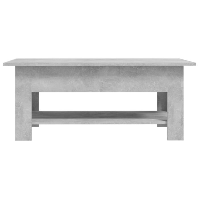 Table basse gris béton 102x55x42 cm bois d'ingénierie – Image 3