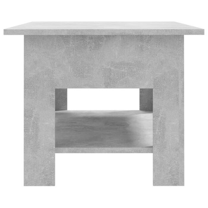 Table basse gris béton 102x55x42 cm bois d'ingénierie – Image 4