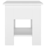 Table basse Blanc 40x40x42 cm Bois d'ingénierie – Image 3