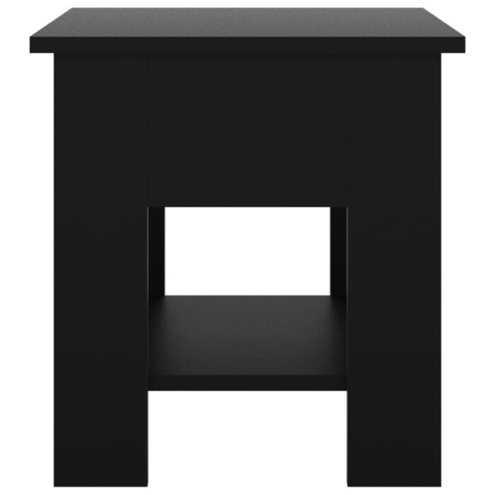 Table basse noir 40x40x42 cm bois d'ingénierie – Image 3