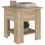 Table basse chêne sonoma 40x40x42 cm bois d'ingénierie – Image 2