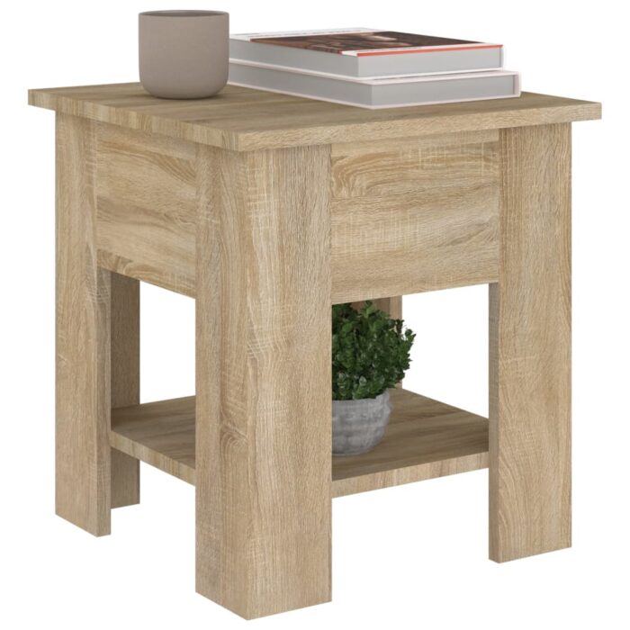 Table basse chêne sonoma 40x40x42 cm bois d'ingénierie – Image 2