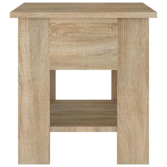 Table basse chêne sonoma 40x40x42 cm bois d'ingénierie – Image 3